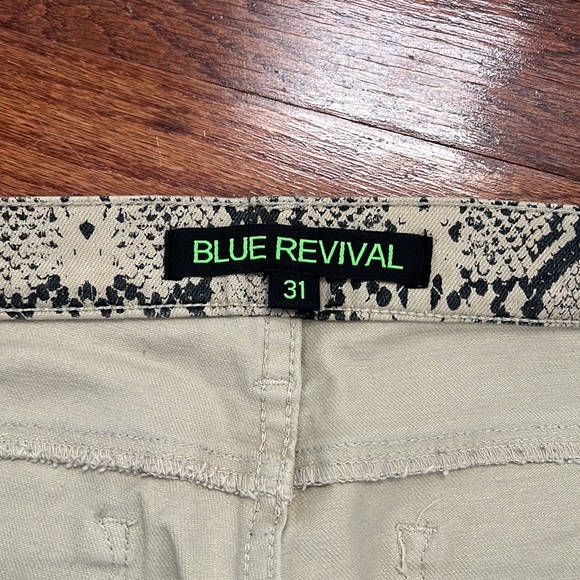 Blue Revival Python Print Straight Leg Stretch Denim - Picture 3 of 5